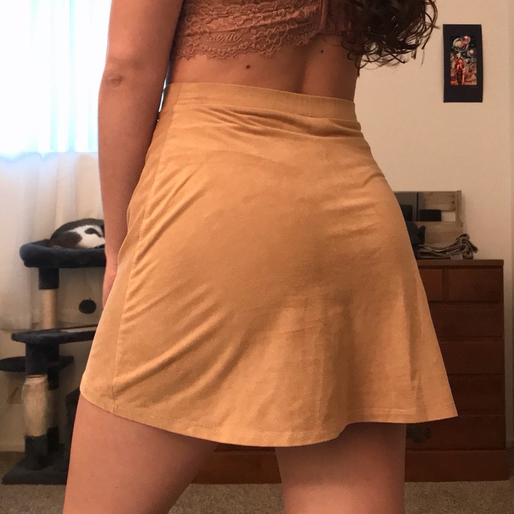 Suede skirt